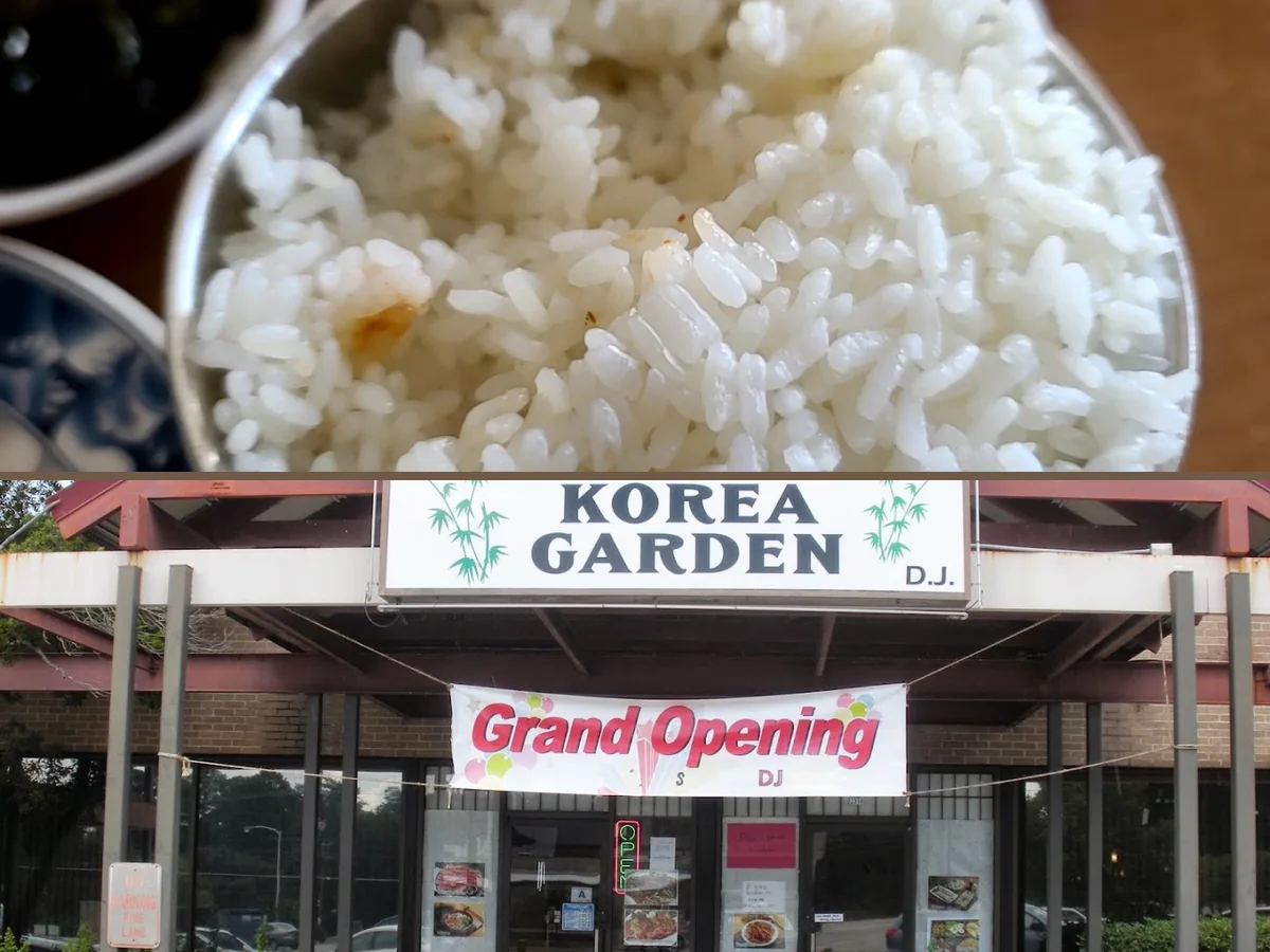Simple dining room with Korean restaurant seating.