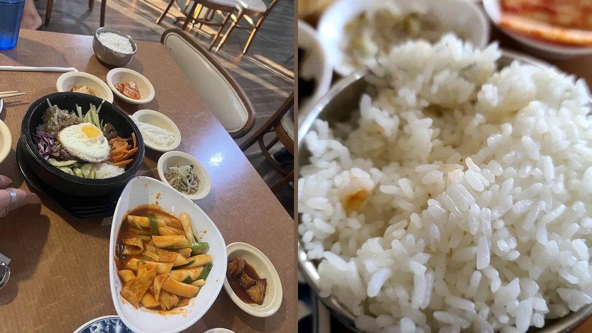 Casual dining room for traditional Korean meals.